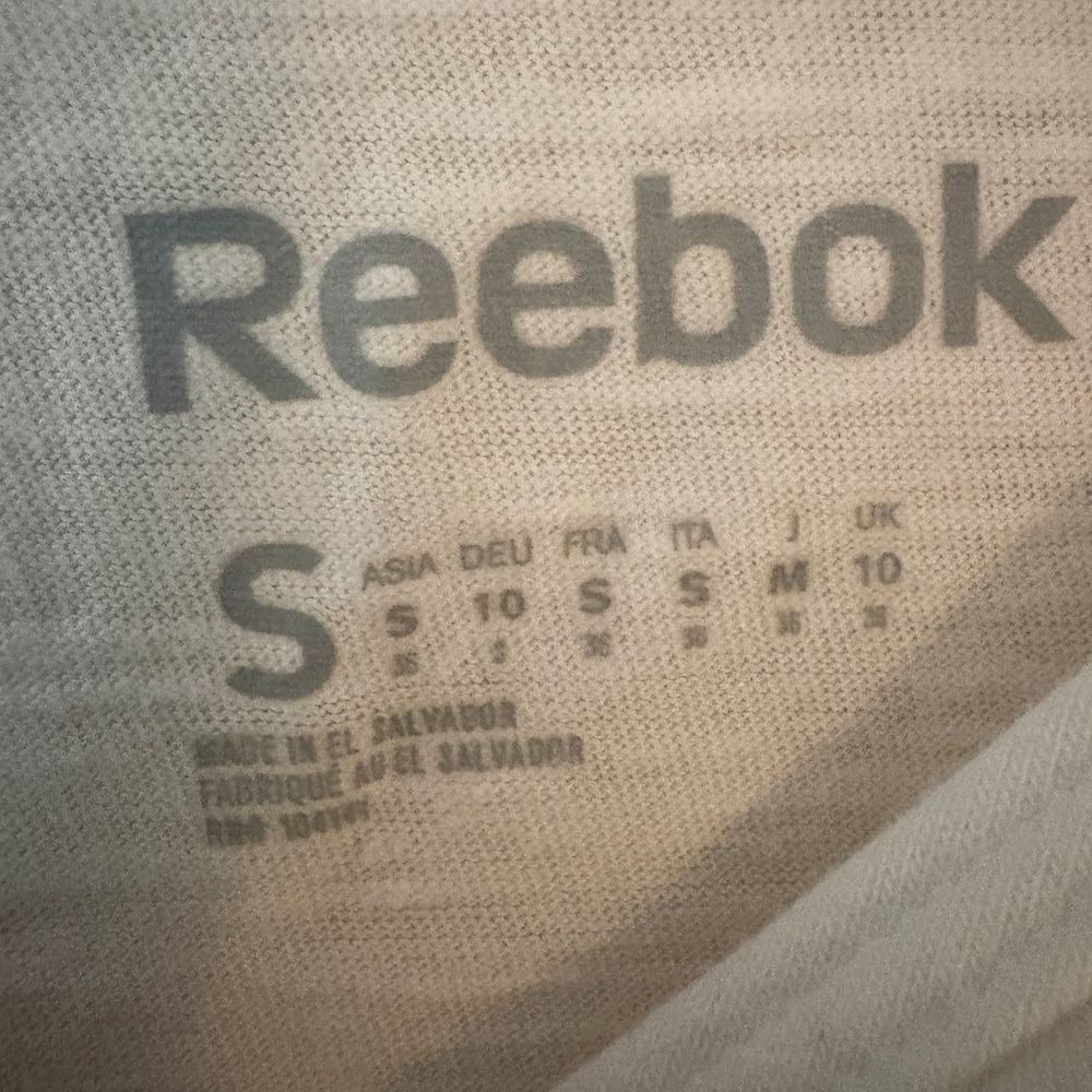 Reebok White Graphic Racerback Tank Top Women’s Small Work Hard Shine Hard - Picture 3 of 3